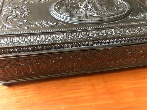 how much a jb 102 metal jewelry box worth|Antique Jennings Brothers Trinket/Jewelry Box .